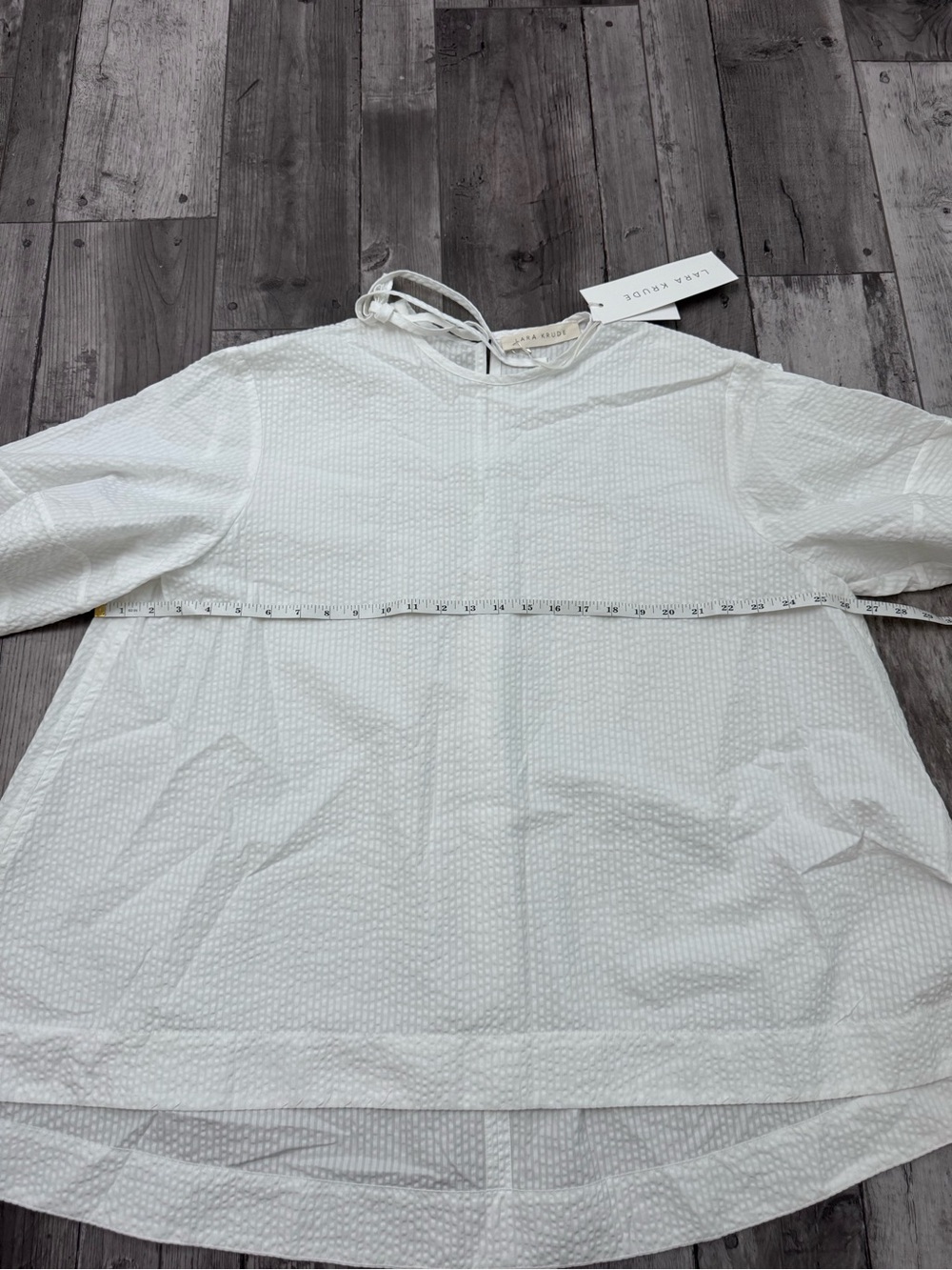 LARA KRUDE Millie Oversized Seersucker Lagenlook White Italian Cotton New NWT - Picture 11 of 12